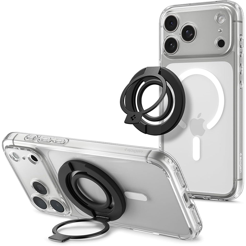 Suport Inel Spigen Dual Pop MagSafe S (AMP11735), Silicon, Negru