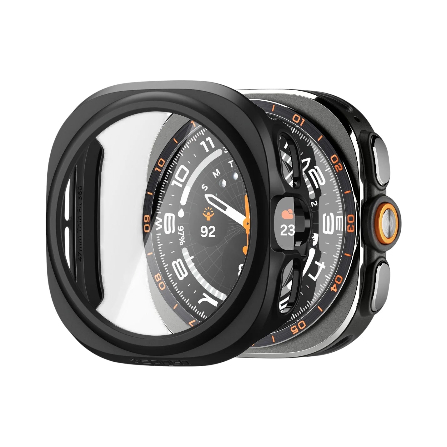 Husa smartwatch Spigen compatibil cu Samsung Galaxy Watch Ultra 2, Negru