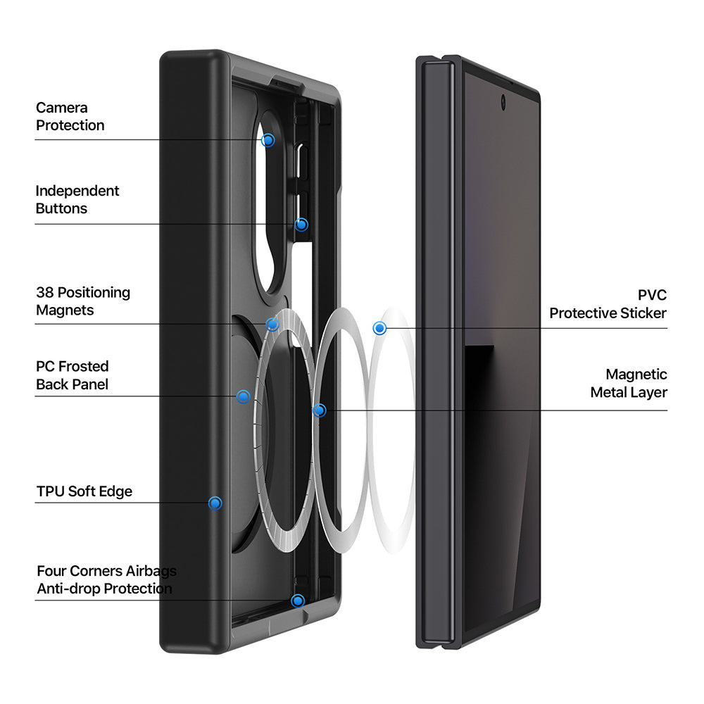 Husa de protectie Dux Ducis Yind MagSafe compatibil cu Samsung Galaxy Z Fold8, Negru