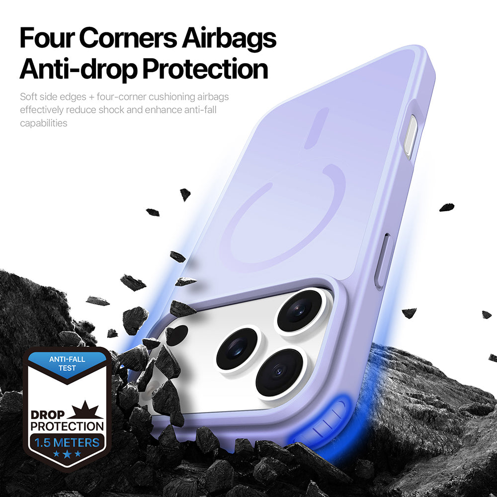 Husa de protectie Dux Ducis Yind MagSafe compatibil cu iPhone 18 Pro / iPhone 17 Pro, Albastru
