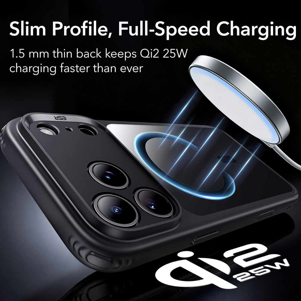 Husa de protectie ESR compatibil cu iPhone 18 Pro, Negru/Transparent