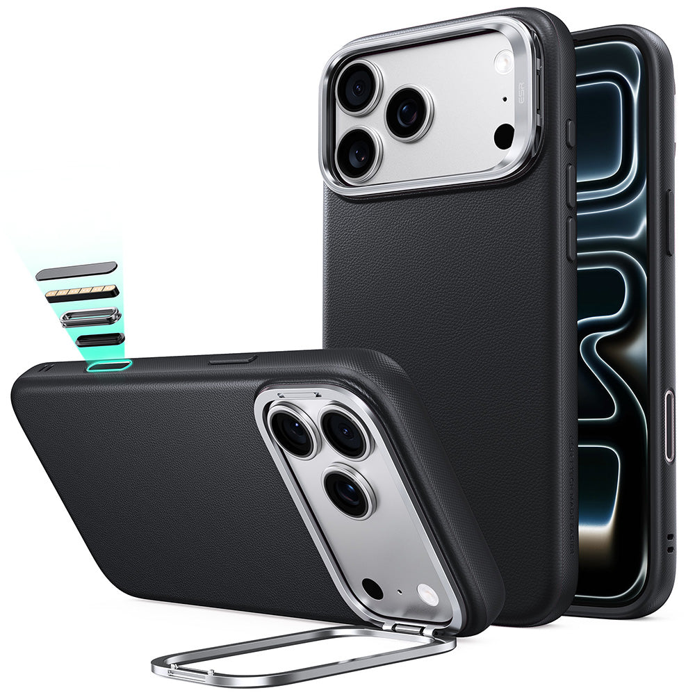 Husa de protectie ESR Atelier Magnetic Kickstand compatibil cu iPhone 17 Pro Max / iPhone 18 Pro Max, Negru