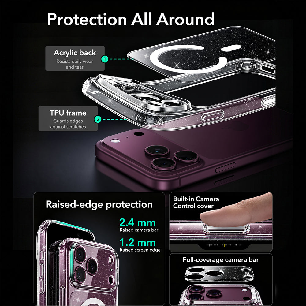Husa de protectie ESR Classic Hybrid compatibil cu iPhone 18 Pro, Transparent