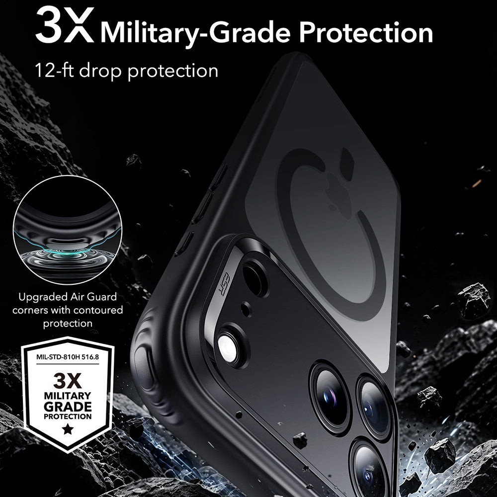 Husa de protectie ESR Classic Hybrid compatibil cu iPhone 17 Pro Max / iPhone 18 Pro Max, Negru
