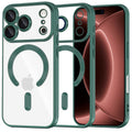 Husa de protectie Techsuit Luxury Crystal MagSafe compatibil cu iPhone 18 Pro Max / iPhone 17 Pro Max, Verde inchis
