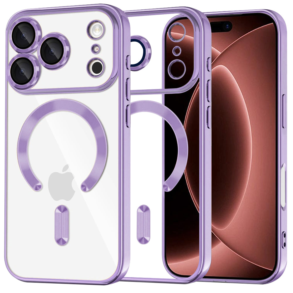 Husa de protectie Techsuit Luxury Crystal MagSafe compatibil cu iPhone 18 Pro Max / iPhone 17 Pro Max, Mov
