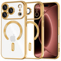Husa de protectie Techsuit Luxury Crystal MagSafe compatibil cu iPhone 18 Pro Max / iPhone 17 Pro Max, Auriu