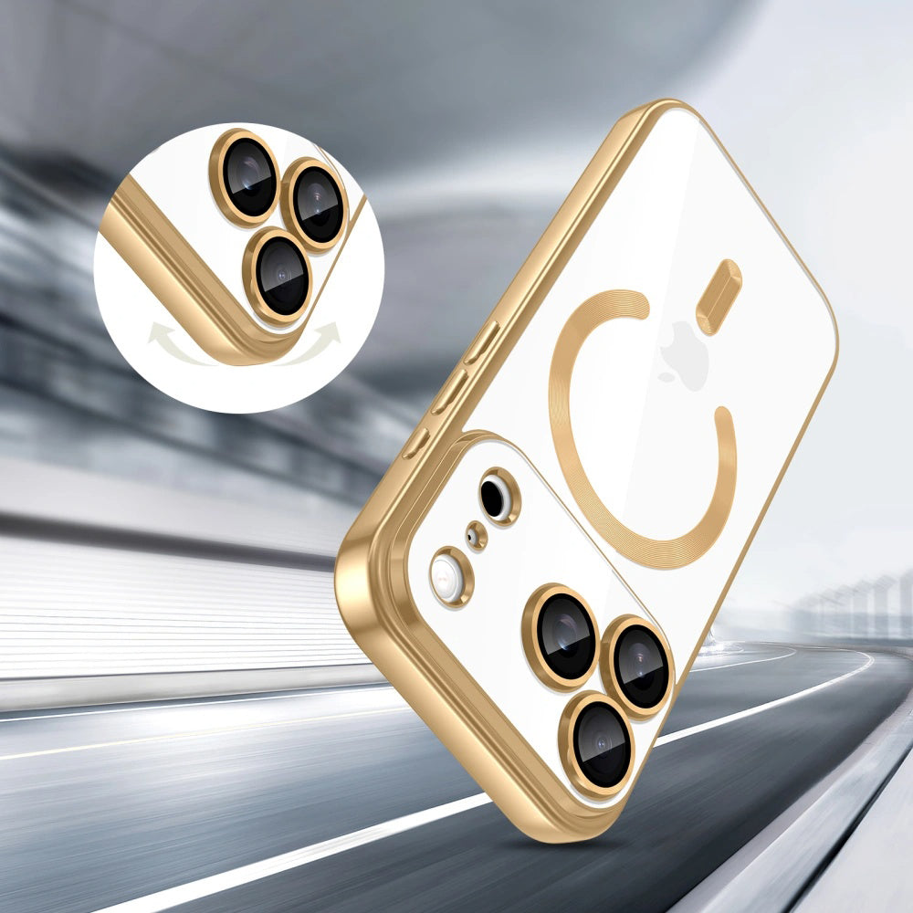 Husa de protectie Techsuit Luxury Crystal MagSafe compatibil cu iPhone 18 Pro / iPhone 17 Pro, Roșu