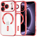 Husa de protectie Techsuit Luxury Crystal MagSafe compatibil cu iPhone 18 Pro / iPhone 17 Pro, Roșu