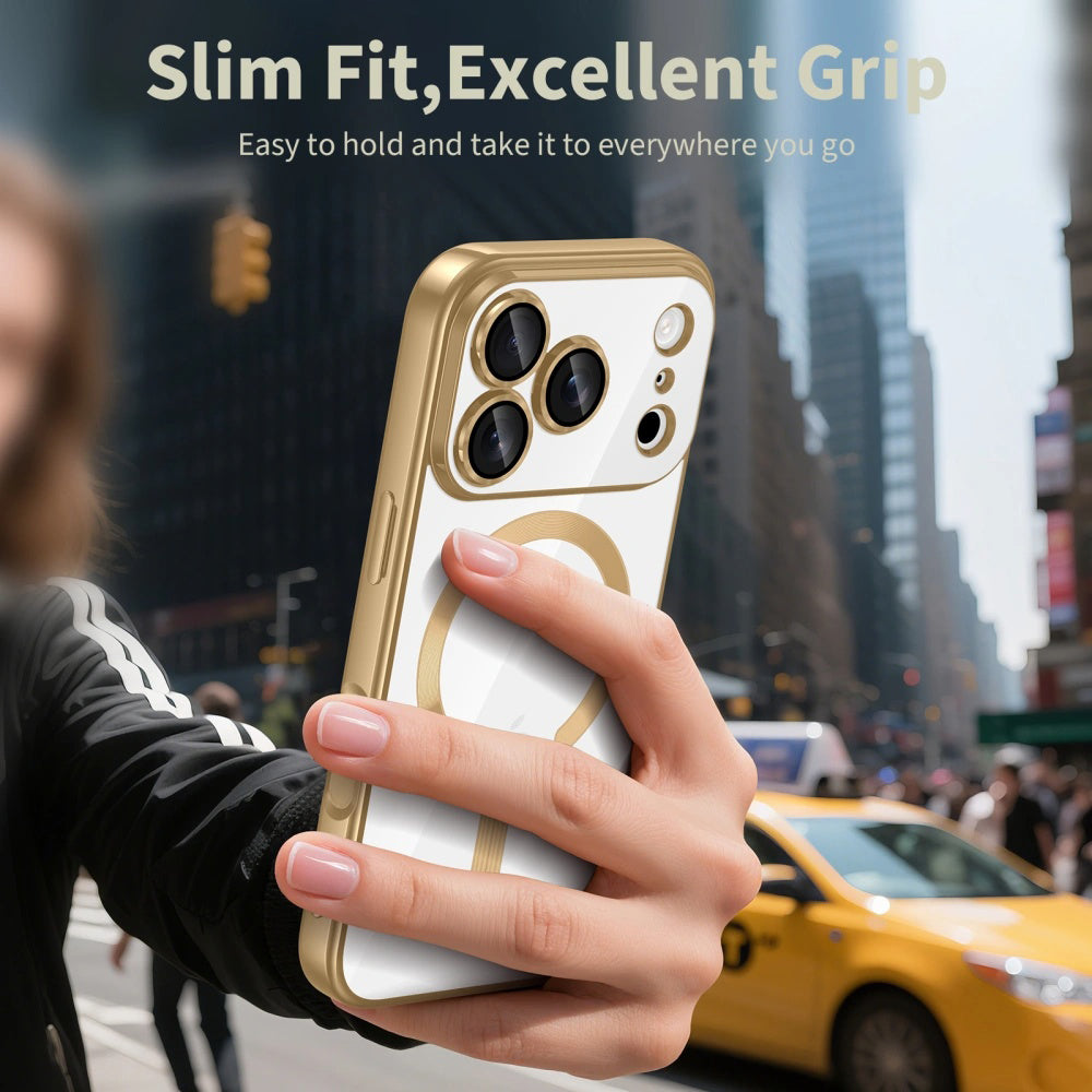 Husa de protectie Techsuit Luxury Crystal MagSafe compatibil cu iPhone 18 Pro / iPhone 17 Pro, Roz