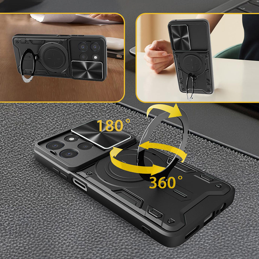 Husa de protectie Techsuit CamGuard Pro compatibil cu Oppo Reno16 / Reno16 Pro, Roz Auriu