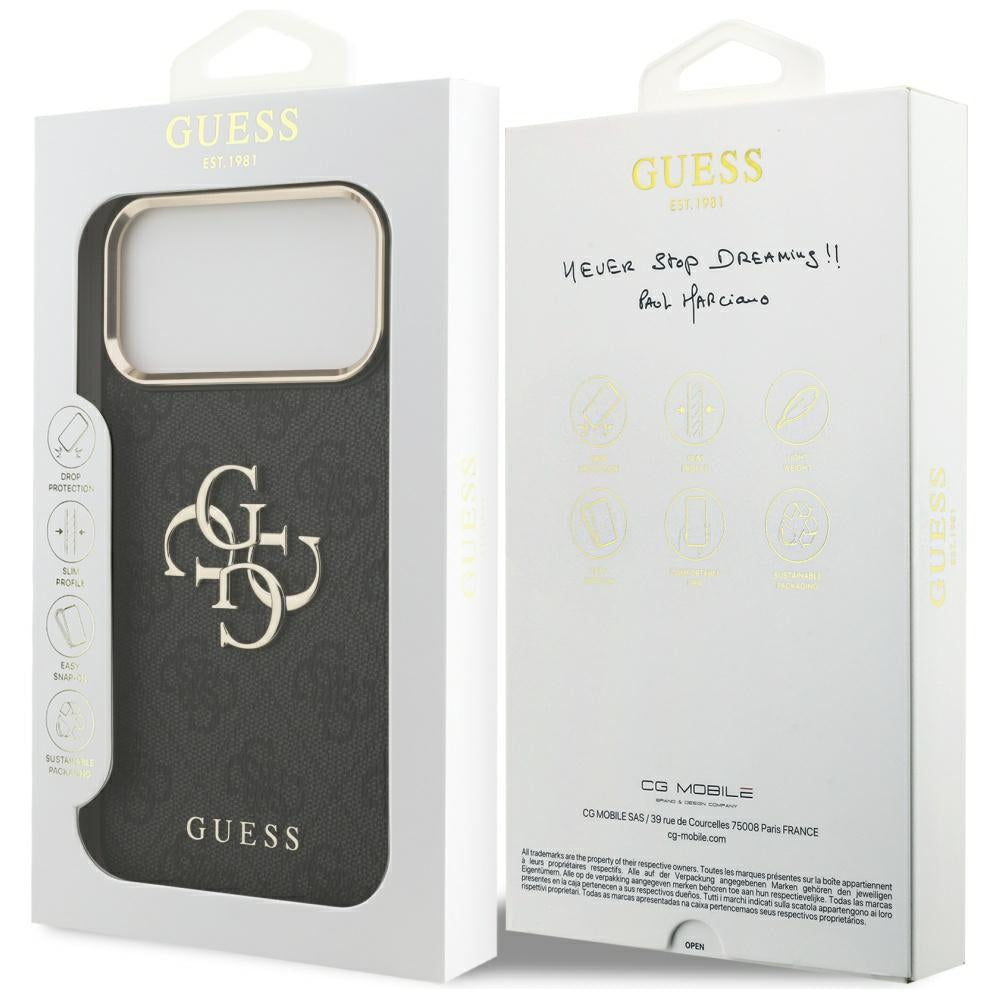 Husa de protectie Guess Hardcase 4G compatibil cu iPhone 18 Pro, Negru