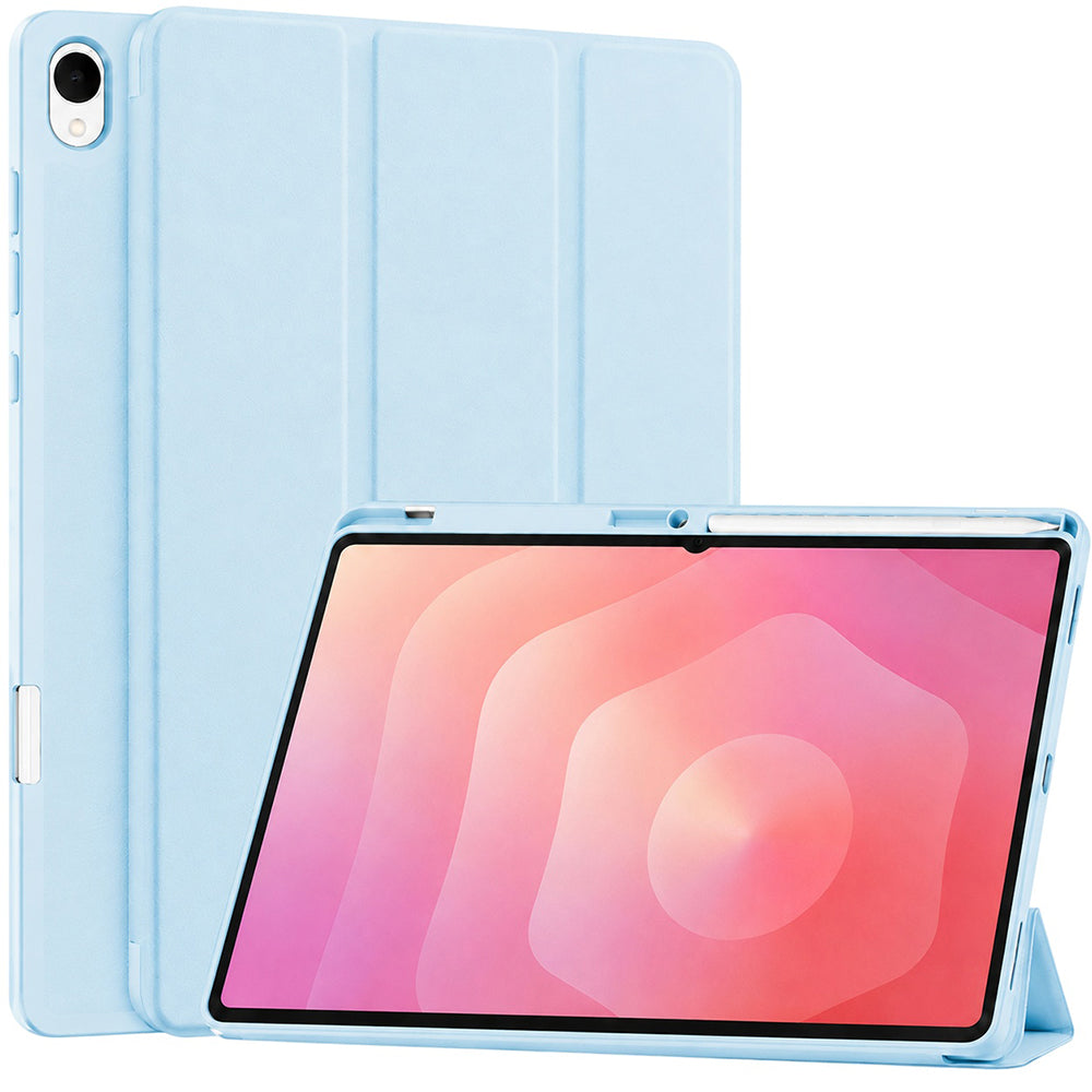 Husa de protectie tableta Techsuit Flex Trifold compatibil cu Samsung Galaxy Tab S12 Plus, Albastru