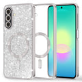 Husa de protectie Techsuit Luxury Glitter MagSafe compatibil cu Samsung Galaxy A27 5G, Argintiu