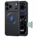 Husa de protectie ESR Cyber Halolock compatibil cu iPhone 17 Pro Max / iPhone 18 Pro Max, Negru