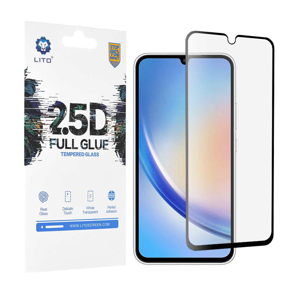 Lito - 2.5D FullGlue Glass - Samsung Galaxy A34 5G - Black