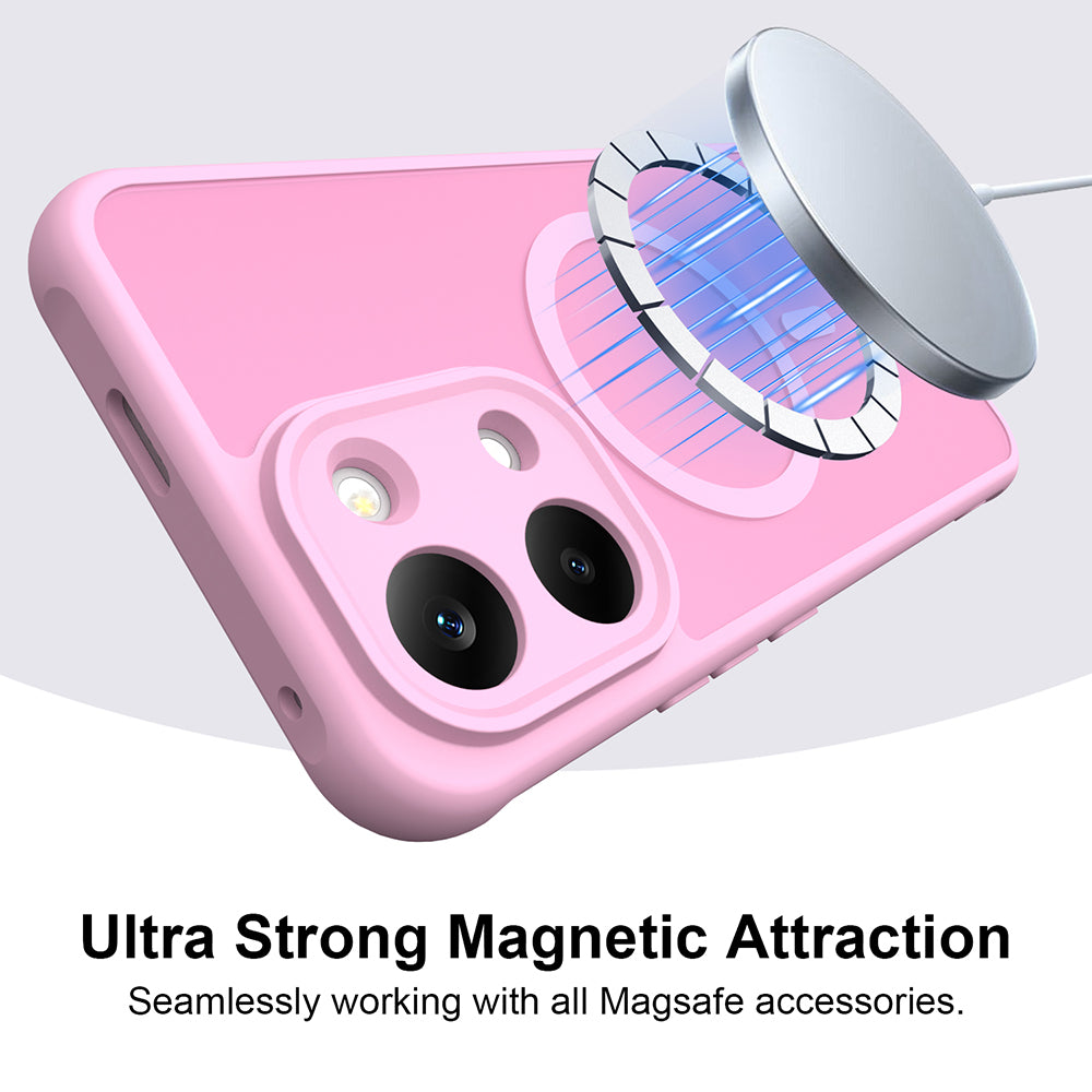 Husa de protectie Techsuit HaloFrost II MagSafe compatibil cu Xiaomi Redmi 17 4G / Redmi 17 5G, Roz