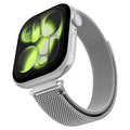 Curea smartwatch Spigen WBM4 compatibil cu Apple Watch 12 / 11 / 10 / 9 / 8 / 7 / SE, Argintiu