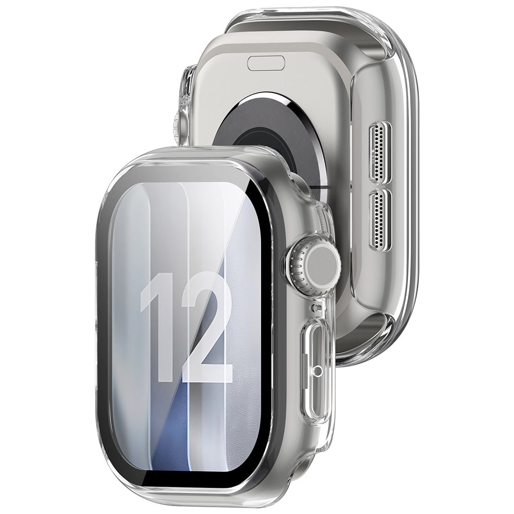 Husa pentru Apple Watch 12 42mm + Folie - Techsuit Defense360 Pro - Clear