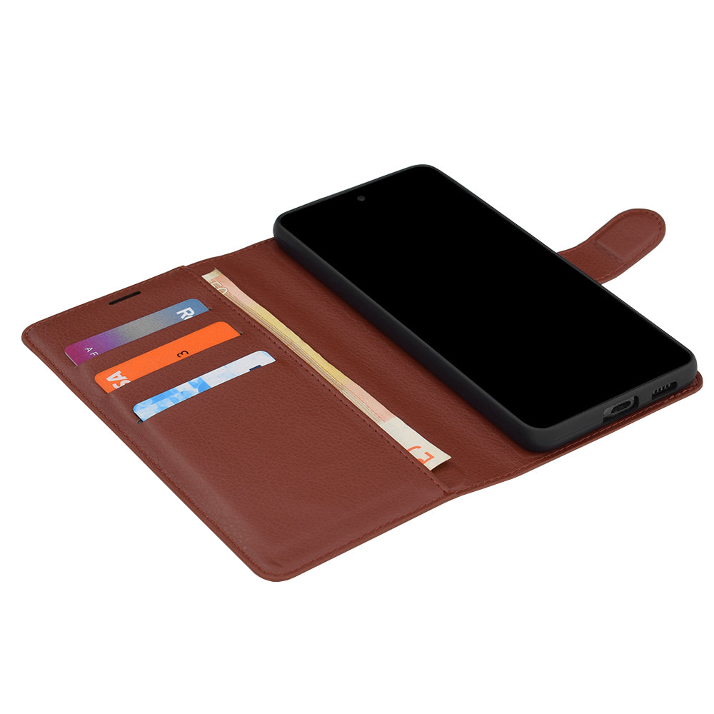 Husa de protectie Techsuit Leather Folio compatibil cu Honor 600 Smart, Maro