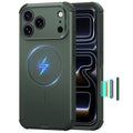 Husa de protectie ESR Cyber Halolock compatibil cu iPhone 17 Pro / iPhone 18 Pro, Verde
