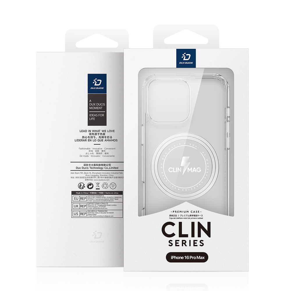 Husa de protectie Dux Ducis Clin MagSafe compatibil cu iPhone 16 Pro, Transparent