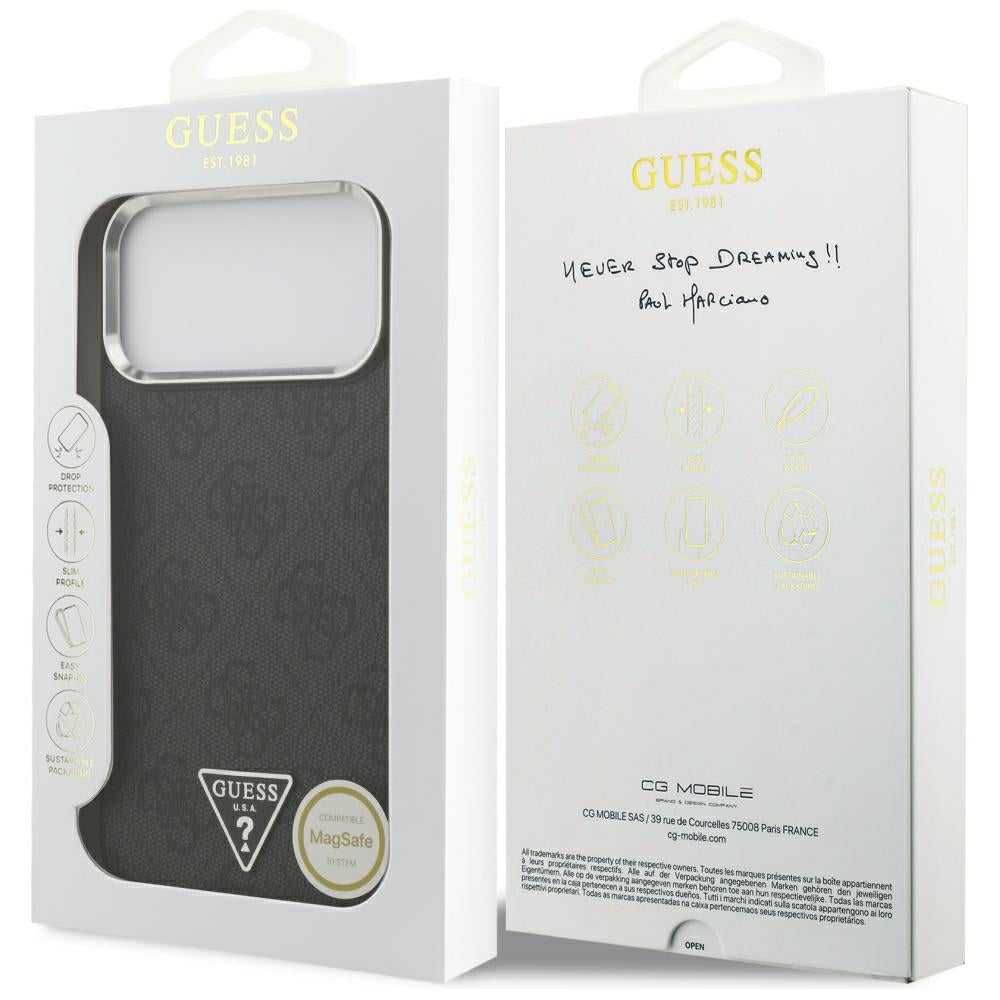 Husa de protectie Guess Hardcase 4G compatibil cu iPhone 18 Pro Max / iPhone 17 Pro Max, Negru