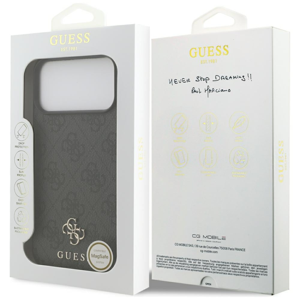 Husa de protectie Guess Hardcase 4G compatibil cu iPhone 17 Pro Max / iPhone 18 Pro Max, Negru