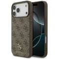Husa de protectie Guess Hardcase 4G compatibil cu iPhone 18 Pro Max / iPhone 17 Pro Max, Maro