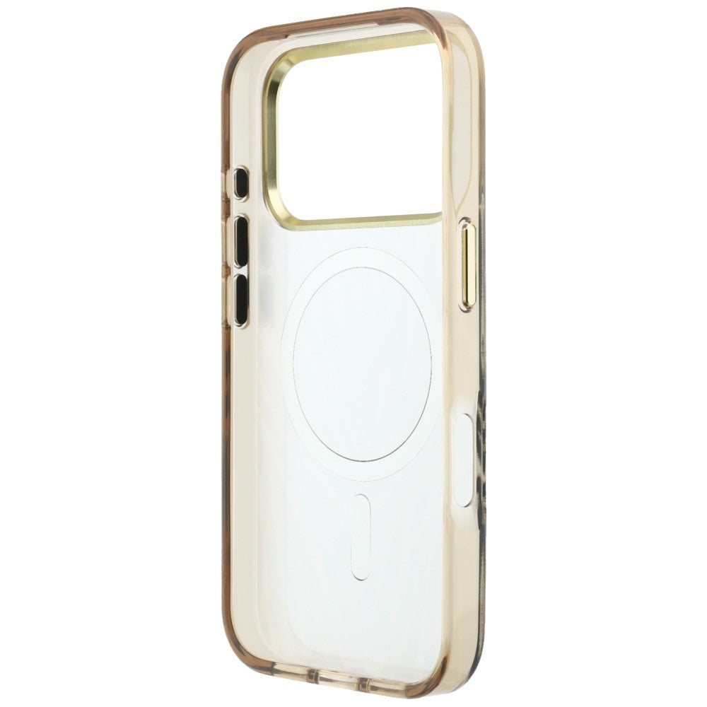 Husa de protectie Guess Zebra Glitter compatibil cu iPhone 18 Pro / iPhone 17 Pro, Auriu