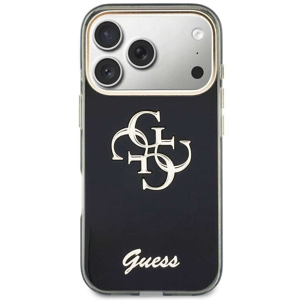 Husa de protectie Guess IML 4G Metal Script compatibil cu iPhone 18 Pro Max / iPhone 17 Pro Max, Negru