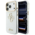 Husa de protectie Guess IML 4G Metal Script compatibil cu iPhone 17 Pro Max / iPhone 18 Pro Max, Alb