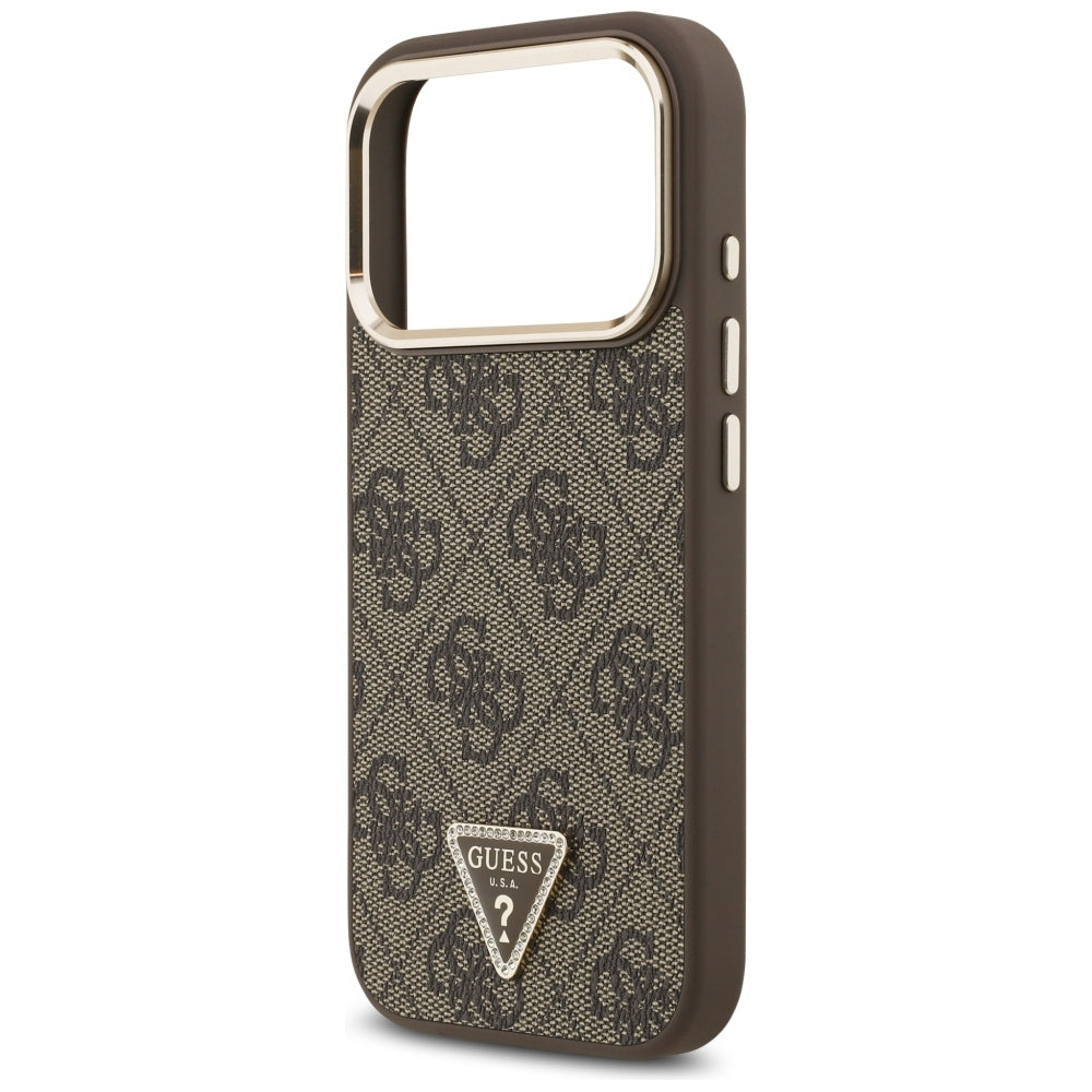 Husa de protectie Guess Hardcase 4G compatibil cu iPhone 18 Pro / iPhone 17 Pro, Maro