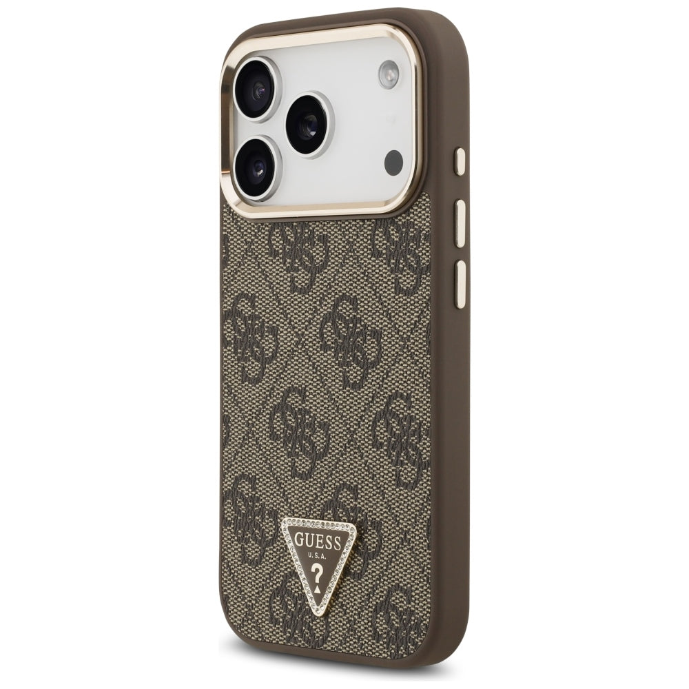 Husa de protectie Guess Hardcase 4G compatibil cu iPhone 18 Pro / iPhone 17 Pro, Maro