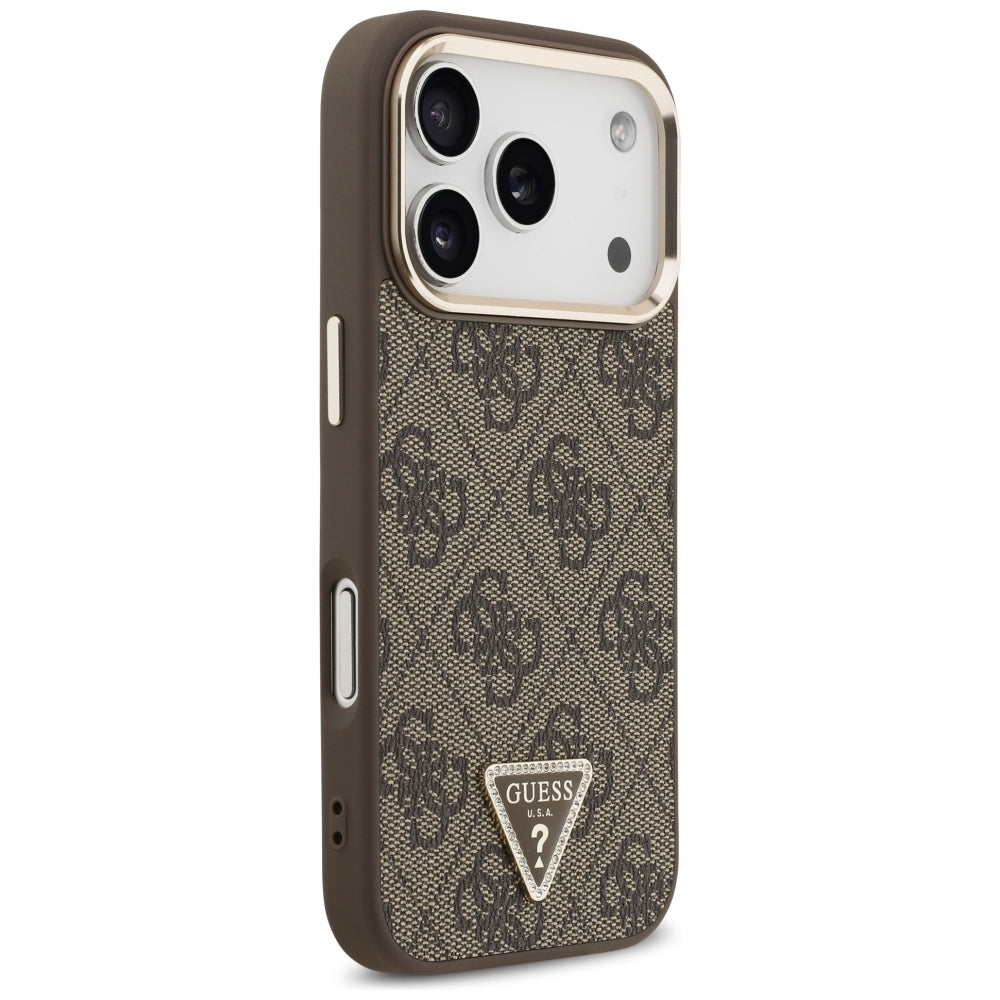 Husa de protectie Guess Hardcase 4G compatibil cu iPhone 18 Pro / iPhone 17 Pro, Maro