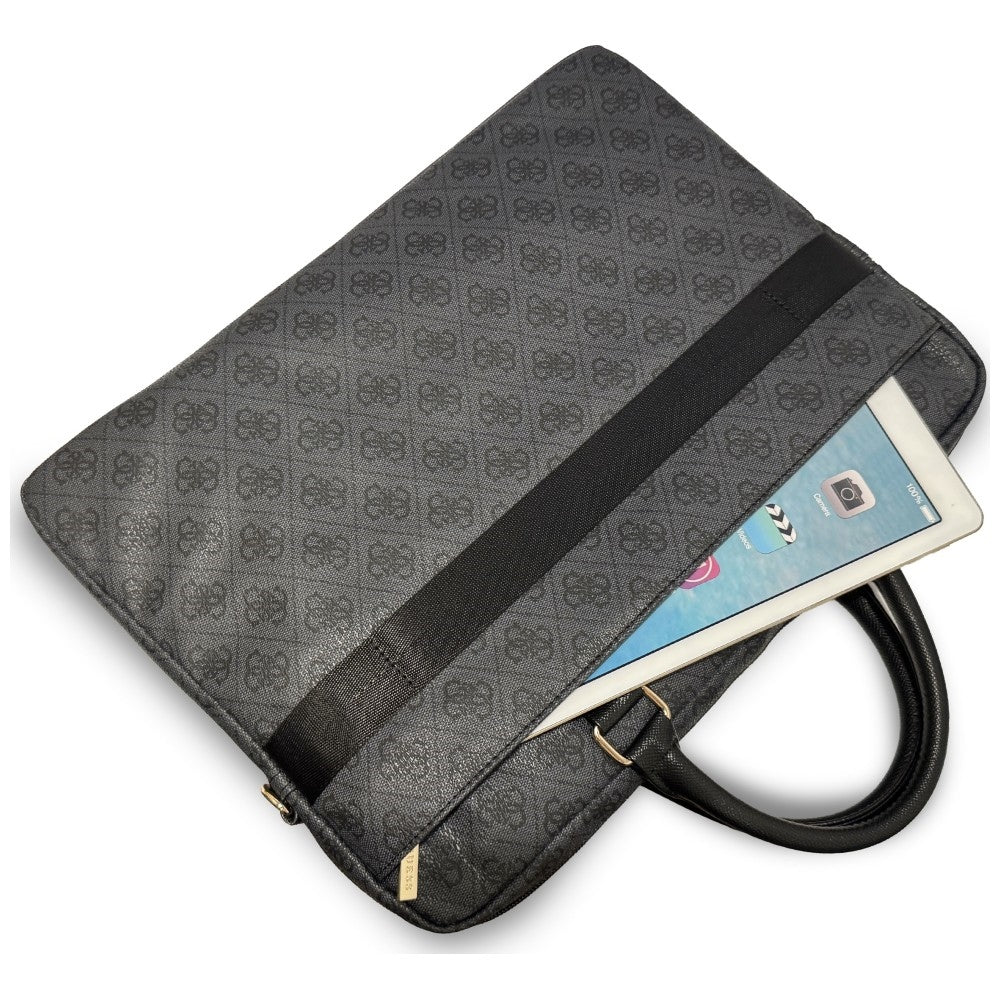 Geanta pentru Laptop 16", Unisex, Ajustabila - Guess 4G Round Classic Logo Stripe (GUCB166PG4S4RK) - Black