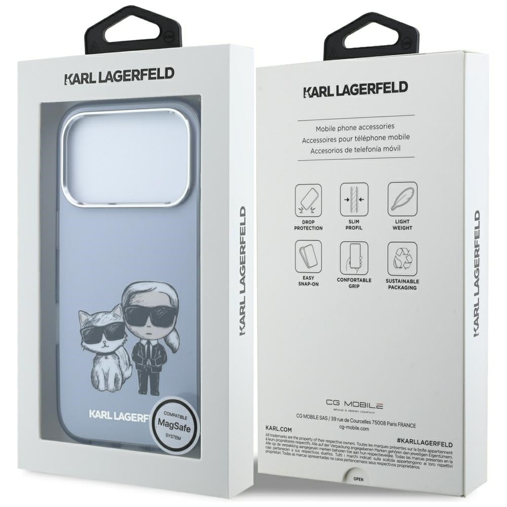 Husa de protectie Karl Lagerfeld compatibil cu iPhone 18 Pro / iPhone 17 Pro, Albastru