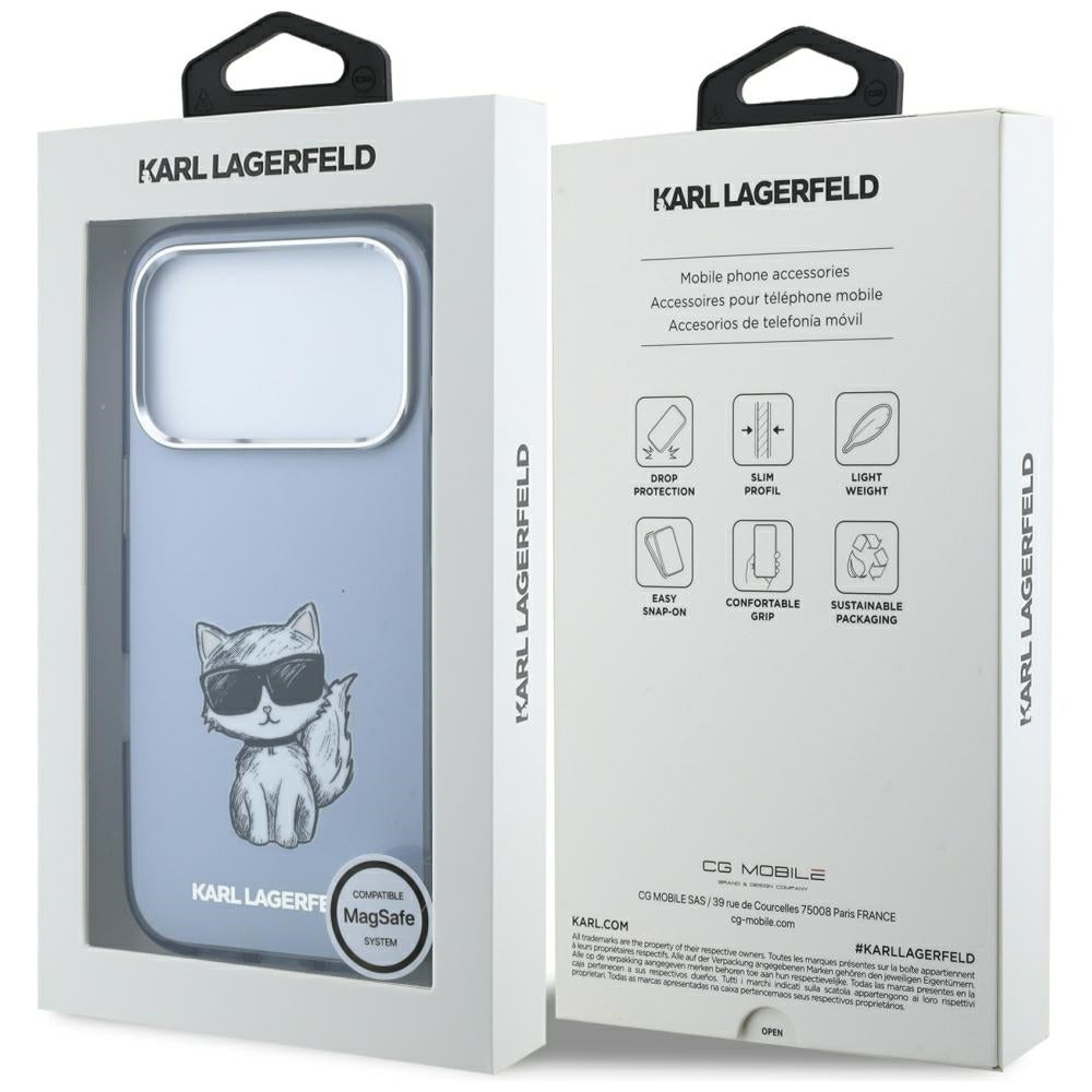 Husa de protectie Karl Lagerfeld compatibil cu iPhone 18 Pro Max / iPhone 17 Pro Max, Albastru