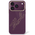 Husa de protectie Karl Lagerfeld compatibil cu iPhone 17 Pro Max / iPhone 18 Pro Max, Bordo