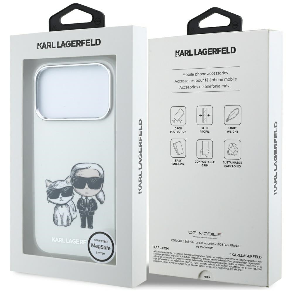 Husa de protectie Karl Lagerfeld compatibil cu iPhone 17 Pro Max / iPhone 18 Pro Max, Alb