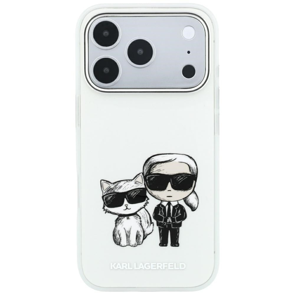 Husa de protectie Karl Lagerfeld compatibil cu iPhone 17 Pro Max / iPhone 18 Pro Max, Alb
