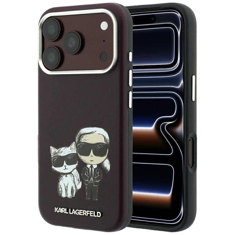 Husa de protectie Karl Lagerfeld compatibil cu iPhone 18 Pro / iPhone 17 Pro, Bordo