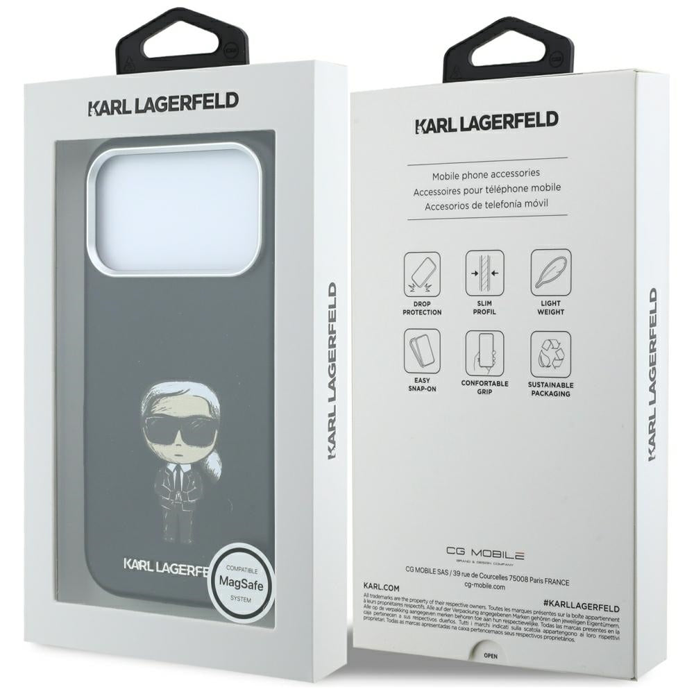 Husa de protectie Karl Lagerfeld compatibil cu iPhone 18 Pro / iPhone 17 Pro, Negru