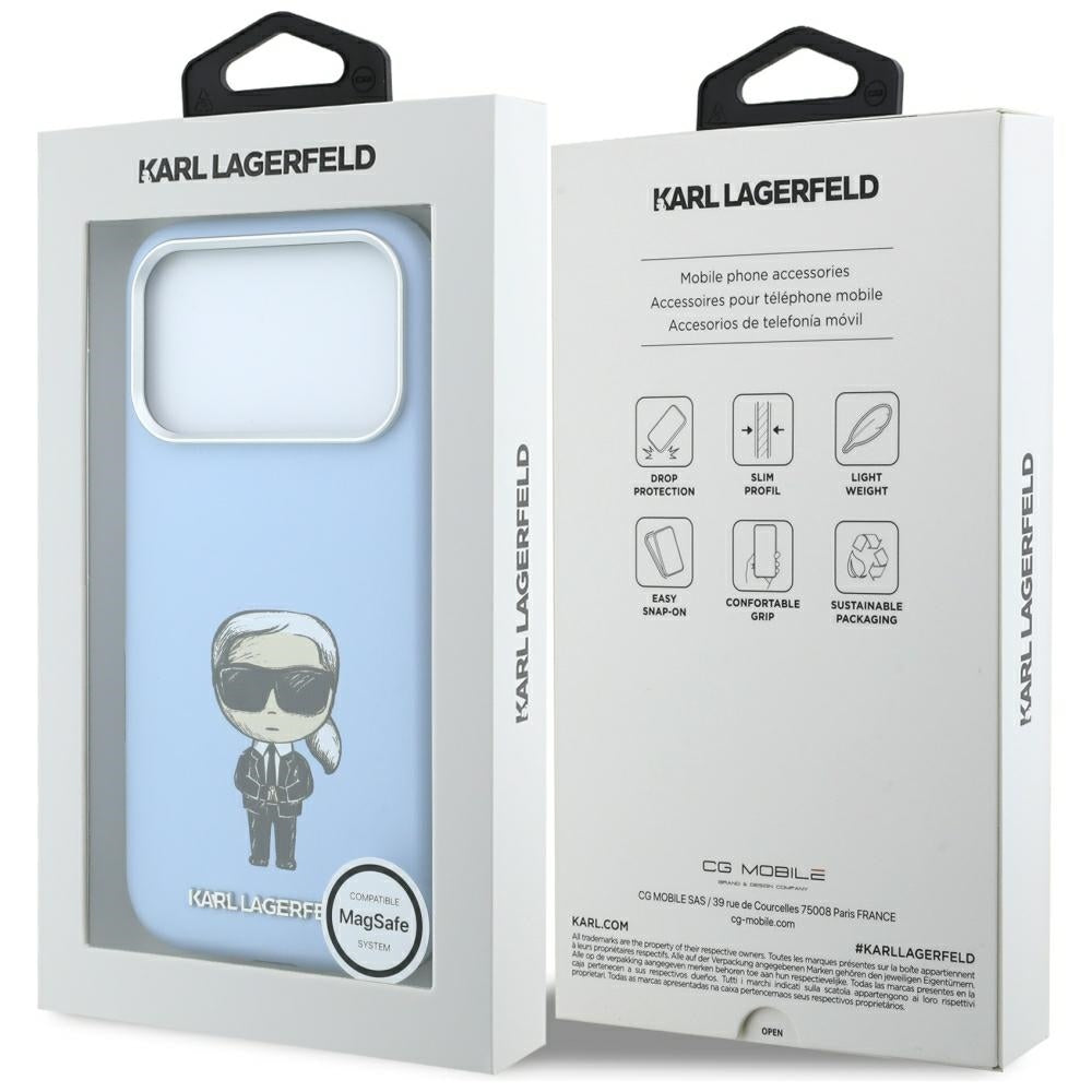 Husa de protectie Karl Lagerfeld compatibil cu iPhone 18 Pro / iPhone 17 Pro, Albastru