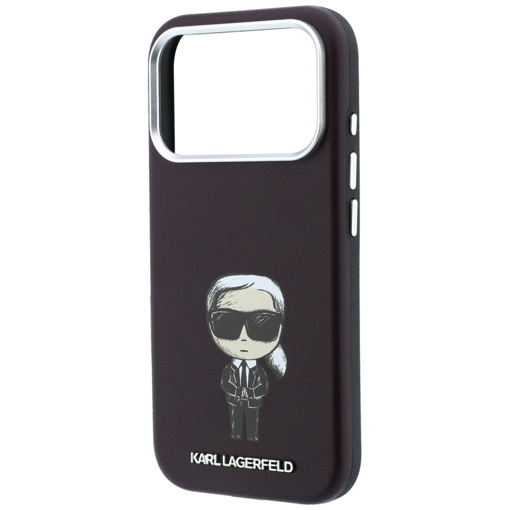Husa de protectie Karl Lagerfeld compatibil cu iPhone 18 Pro / iPhone 17 Pro, Roșu Burgundy