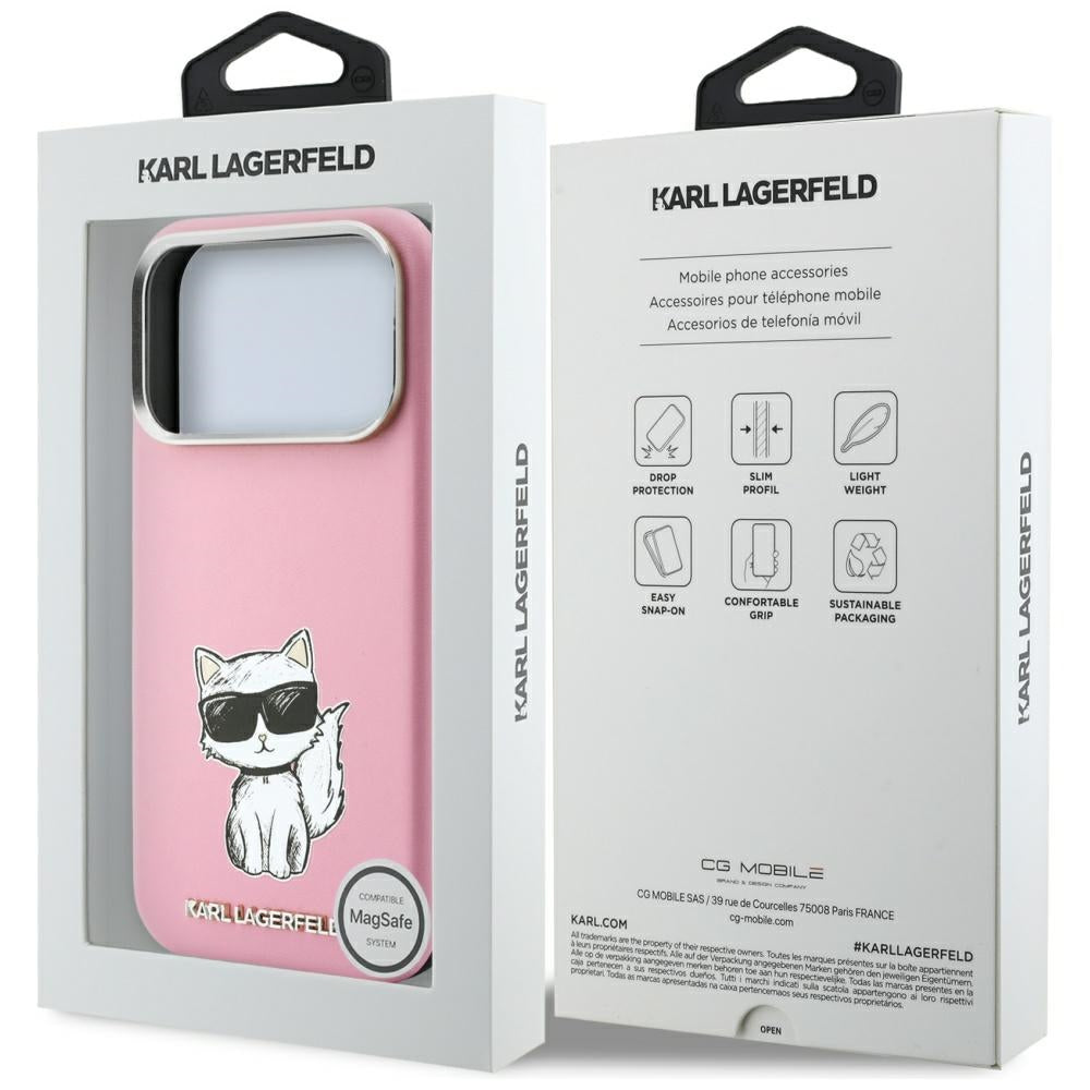 Husa de protectie Karl Lagerfeld compatibil cu iPhone 18 Pro / iPhone 17 Pro, Roz