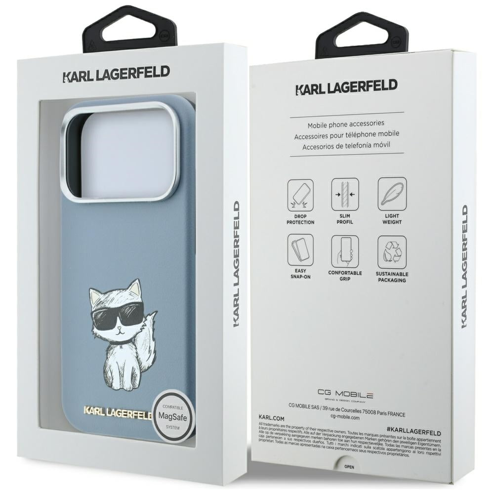 Husa de protectie Karl Lagerfeld compatibil cu iPhone 18 Pro / iPhone 17 Pro, Albastru