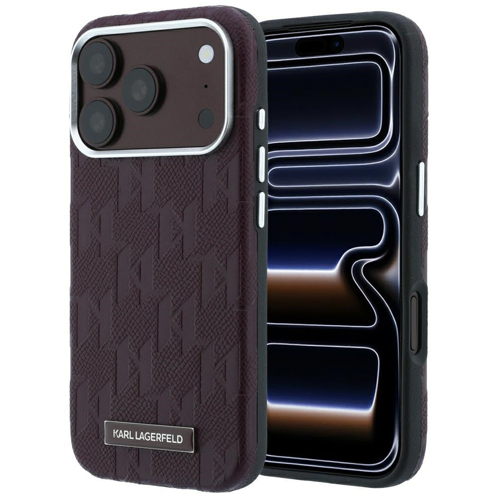 Husa de protectie Karl Lagerfeld compatibil cu iPhone 18 Pro / iPhone 17 Pro, Bordo