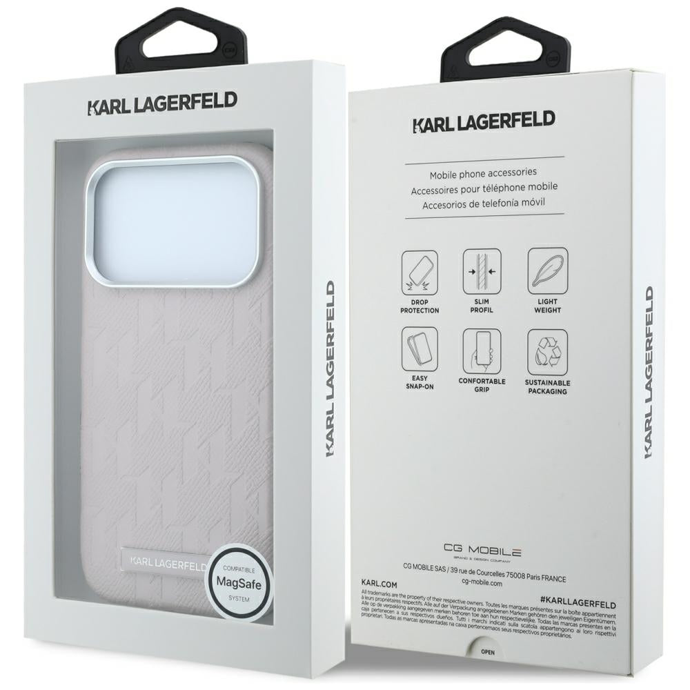 Husa de protectie Karl Lagerfeld compatibil cu iPhone 18 Pro / iPhone 17 Pro, Roz
