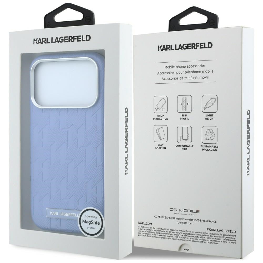 Husa de protectie Karl Lagerfeld compatibil cu iPhone 17 Pro Max / iPhone 18 Pro Max, Albastru